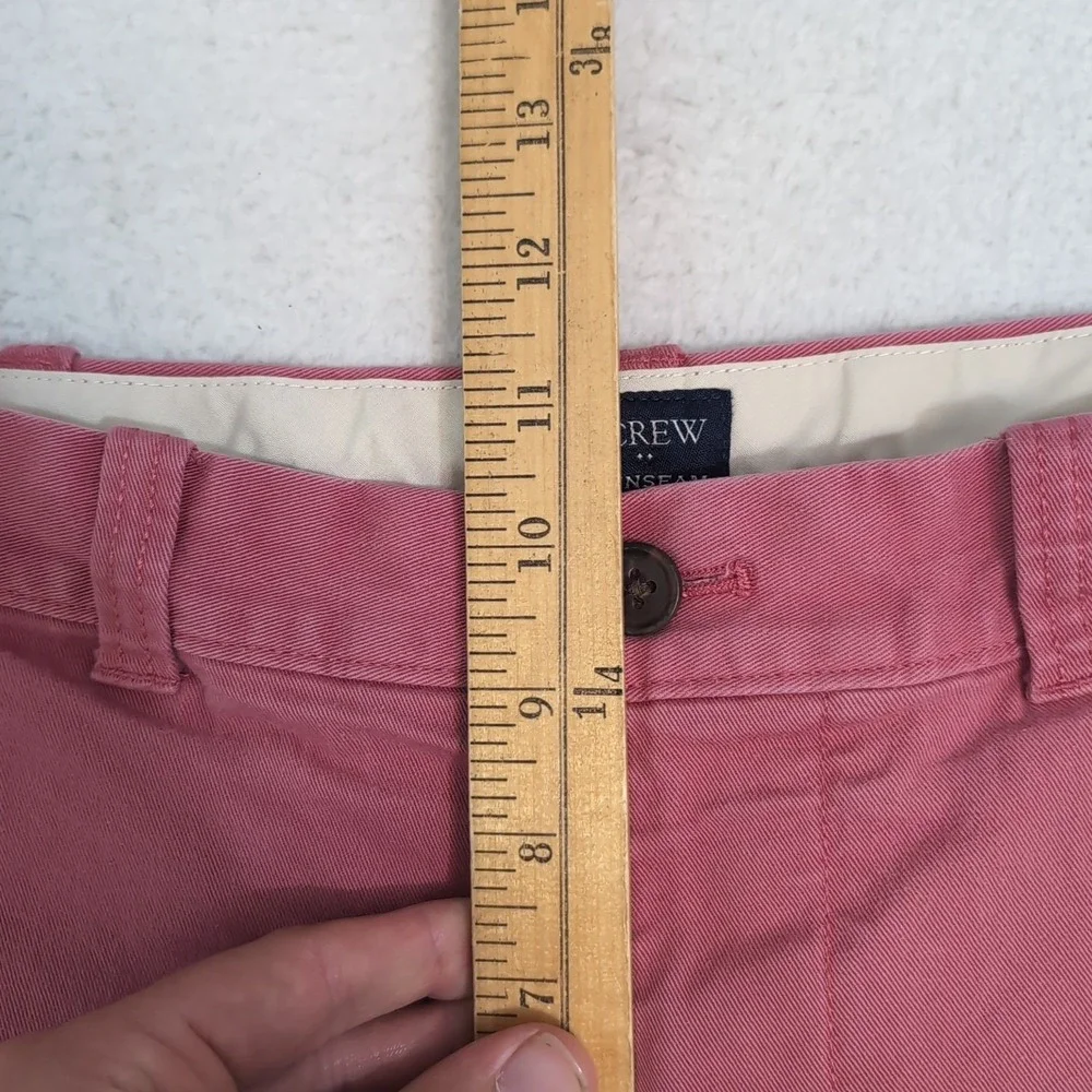 J Crew Chino Shorts Pink Flat Front‎ Men's Size 33 x 9